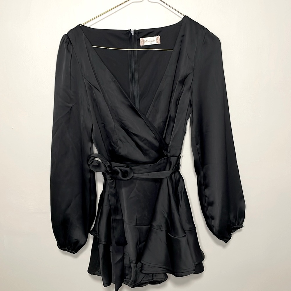 Altar’d State wrap skort/mini dress | Black
